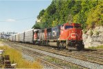 Vehicle train rolls east